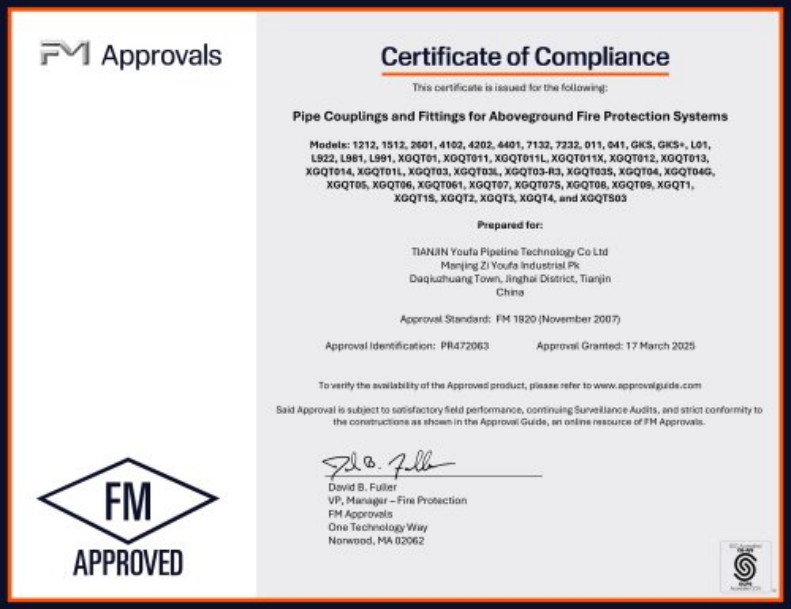 FM for Grooved pipe fittings FM for Grooved pipe fittings