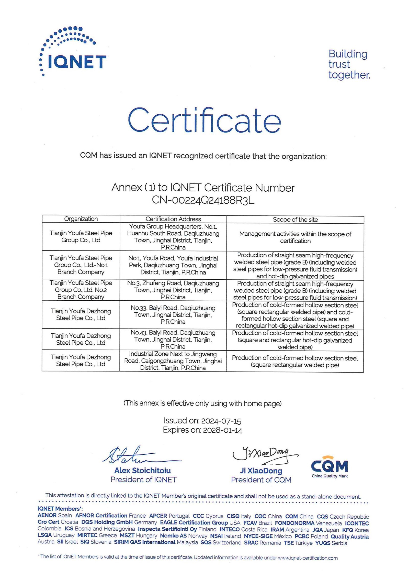 Youfa Gourp-ISO9001 2 Youfa Gourp-ISO9001 2